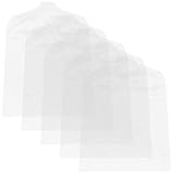Homoyoyo 5 Stück Teiliges Transparente Kleidersäcke aus PVC Staubdichte Wasserdichte Schutzbezüge für Kleider Anzüge und Mäntel Halblange Wiederverwendbare Schulterhüllen für Garderobe