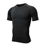 ATRACTIVOLL Sportshirt Herren, Fitness Kurzarm Atmungsaktiv Activewear Laufshirt Fitnessstudio Schnell Trocknend Trainings T-Shirt