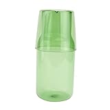 Ciieeo 1 Satz Glas Reisebehälter Für Stückseife Kanne Zum Servieren Von Milch Wasserkocher Für Kalte Getränke Wasserflasche Klarer Teekessel Milchkännchen Tasse Klare Mundspülung Green