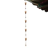 Regenkette - 2.3 Meter Eule Metall Regenfangkette,Deko Für Eingang Haus Badezimmer Kinderzimmer Büro Nachttisch Garten