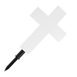 Lurrose Solarbetriebene Halloween Kreuzleuchte Außen Kunststoff Solar Gartenleuchte mit Rasenstecker Energiesparend für Terrasse und Gartendekoration