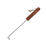 31,8 cm Zopf-Lebensmittel-Flipper, Edelstahl BBQ Food Flipper, Fleischhaken Holz mit Flipper Griff, Grillwender