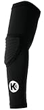 Kempa Arm-Sleeve gepolstert, Arm-Bandage mit Ellenbogen-Schoner für Handball, Volleyball & Co, Armling, unisex für Damen, Herren, Jugendliche, Kinder, schwarz/Weiß