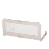 hauck Bettschutzgitter Sleep N Safe Plus für Kinder 18 Monate bis 5 Jahre, Rausfallschutz Bett für Kinder im Elternbett, 108 x 50 x 44 cm, Faltbar, Tragbar, Bettgitter für Kleinkinder (Beige)