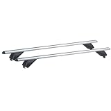 VDP-R003 Dachträger 120cm - universal Relingträger Dachgepäckträger - geschlossene Reling - aus Aluminium - bis 90kg - bündige Schiene - abschließbar