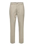 ONLY & SONS Herren ONSLOU ENO Life Taper 0184 Pant Chinohose, Silver Lining/Checks:, 32 W/34 L