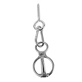 BESTonZON Edelstahl Pferde Anbindering Sicherer Tie Ring Für Stall Trailer Pferdezubehör Mit Schnellverschluss Und Augenschraube Für Pferdehalter Und Pferdetraining Silber