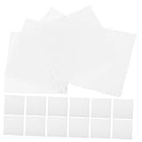Cabilock 100st Silbernes Wischtuch Linsenreinigungstuch Messing Reinigungstuch Wischtücher Aus Messing Diamant-reinigungstücher Silbernes Reinigungstuch Brillenputztuch Weiß Wildleder-