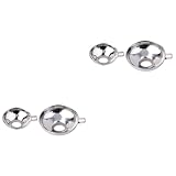 Cabilock 2 Sätze Trichter Funnel Auslaufhahn Kanister Abrichter Funhole Hr Richter Sickerschacht Schüssel Sieb Verschütten Stopper Filter Küchenzubehör Rostfreier Stahl Silver 2 Stück * 2