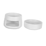 TOBBOMEY Keramik Aromatherapie Duftlampe Teelichthalter Aromadiffusor aus Porzellan mit Abnehmbarem Schälchen Hitzebeständig Vielseitig für Zuhause und Weihnachtsdeko