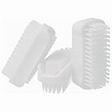 PARSA Beauty doppelseitige Hand- und Nagelbürsten 3er Pack – Weiße Bürsten mit 148 flexiblen Borsten für effektive Reinigung – Allrounder für Bad und Werkstatt – Kompakt und handlich – 9 x 7 x 4 cm