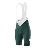 ROCKBROS TVI Fahrradhose Träger-Radhose Damen Gepolstert mit V-Taille und Shaping-Effekt Kurz Sommer Atmungsaktiv Elastisch Schnelltrocknend Shorts für Radfahren Rennrad