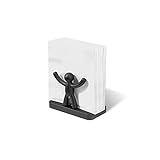 Umbra Buddy Serviettenhalter für jede Serviettengröße, Serviettenständer für Küche, Tisch und Bar, Schwarz