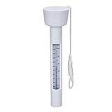 Schwimmendes Poolthermometer | Schwimmendes Pool-Thermometer, leicht ablesbar, Wassertemperaturanzeige, 0–50 °C, geeignet für heiße Bäder/Spas/Teiche/Aquarien, leicht ablesbar mit Seil