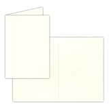 50 Faltkarten B6 - Natur-Weiss - PREMIUM QUALITÄT - 11,5 x 17 cm - sehr formstabil - für Drucker geeignet! - Qualitätsmarke: NEUSER FarbenFroh!!