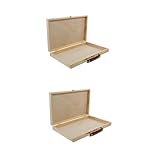IWOWHERO 2 STK Malkasten Faltbar Schmuck Organizer Klar Würfelregal Kabel Unvollendet Bahnhof Luftdicht Korb Aufbewahrungsbehälter Für Perlen Aufbewahrungswürfel 2x4 Hölzern Khaki