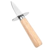 Ipetboom Edelstahl Austernmesser mit Holzgriff Langlebiger Oyster Shucker für Muscheln und Jakobsmuscheln Praktischer Meeresfrüchte Öffner für Zuhause Vielseitiges Küchenwerkzeug
