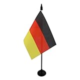 AZ FLAG - Tischflagge Deutschland - 15x10 cm - Deutsche Tischfahne 10 x 15 Cm - Flaggen