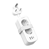 Adapter Südafrika Deutschland Stecker, JSVER Reiseadapter Netzadapter Typ-M EU auf Südafrika, Reisestecker für Südafrika,Namibia,Lesotho,Mosambik(Weiß)