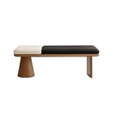 XXAD553TY Holzbank for Esszimmer, Garderobe, Schlafzimmer, Bettbank aus Stoff Gepolstert Sitzbank(XS)