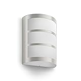 Philips Python LED Outdoor Wandleuchte (5,5 W), wetterfeste Außenleuchte mit warmweißem Licht, energiesparende LED Beleuchtung, Edelstahl