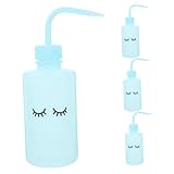 PLAFOPE 4 Stück Leere mit Gebogenem Ausguss Auslaufsichere Vielseitige Spritzflaschen für Wimpernreinigung Tattoo Pflanzenpflege Praktische Flaschen für Flüssigkeiten