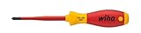 Wiha Schraubendreher SoftFinish® electric slimFix Pozidriv (35395) PZ1 x 80 mm für tiefliegende Schrauben, ergonomischer Griff für kraftvolles Drehen, Allrounder für Elektriker, VDE-geprüft, stückgeprüft
