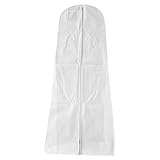 Cabilock Hochzeitskleid Abdeckung brautkleid aufbewahrung Kleiderschutz für Brautkleid Bezug für Hochzeitskleid brautkleid kleidungsstück abdeckung Weiß