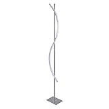 MeLiTec LED Stehleuchte ST25-1 dimmbar, nickel-matt, 1.100 Lumen, warmweißes Licht, stufenlose Dimmung, elegantes Design