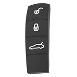 EMSea Auto 3-Tasten Fernschlüssel Gummiauflage, Kompatibel mit Panamera, Auto-Fernbedienung, Tastenpolster, Ersatz-Schlüsselgehäuse, Schutzfolie, Schwarz