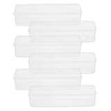 Healeved 6 Stück Teiliges Spaghetti Aufbewahrungsboxen mit Luftdichten Deckeln Transparente Rechteckige Küchenbehälter für Nudeln Müsli Mehl und Zucker Stapelbar und Robust für