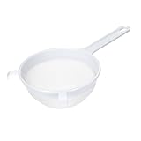 KitchenCraft Küchensieb, Nylonkunststoff, Nylon-Mesh, mit Aufhängeloch, Weiß, Mittelgroß, 15 cm