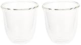 De'Longhi DLSC311, Thermisches Glas Doppelwandiges Cappuccino-Set, 2 Stück (1 Packung), transparent, Durchsichtig