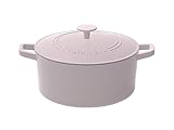 Cuisinart Chef's Classic Schmortopf aus emailliertem Gusseisen, rund, mit Deckel, Grau/Lila