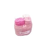 Cogal, Waschlappen-Set 4 Stück, Waschlappen aus Frottee aus reiner Baumwolle, 100 % 30 x 30 cm, Badetuch im Korb, für Waschlappen aus Frottee, Rosa