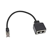 JZK RJ45 Ethernet Splitter Netzwerkadapter 1 Stecker auf 2 Buchsen LAN Ethernet Kabel Splitter Adapter, RJ45 Koppler Verlängerungskabel für Cat5 Cat5e Cat6 Cat7
