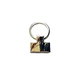 Key Ring,Circle Carabiner,2pcs Silver Swivel Lobster Clasp Clips Key Hook Keychain Split Key Lock up Findings Clasps for Keychains Making(2pcs Gold2)