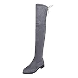 Heels Schuhe Komfort Winter The Knee Boots Long Over Boots Boots Damen Stiefel Overknee Stiefel für Frauen Heels, grau, 39.5 EU