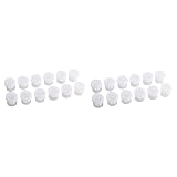 KALLORY 2 Sätze 6 Gitter Malkasten Minibehälter Mini-farbbehälter Tintenbecher Behälter Mit Deckel Kunstzeichnung Farbbecher Leere Farbbecher Mini-farbtopfstreifen Weiß 50 Stück * 2
