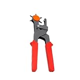 KONTONTY Manuelle Lochzange Aus Karbonstahl Robuste Lochstanze Für Gürtel Und Uhrenarmbänder Revolving Punch Plier Kit Für Präzises Stanzen Von 6 öchern Verschiedenen