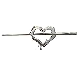 Elegante Metall herzförmige Haarnadel Haarnadeln Gabel Sticks Romantischer Stil Haarnadeln Haarschmuck für Frauen Langhaar Romantische Herzform Haarspangen für den Alltag Große elegante Haarspangen