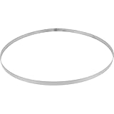 BIUDECO Reiseimerring Edelstahl 105cm für Fußbad und Dampfeimer Stabiler Edelstahlring ohne Grate Haushaltsfußbad Zubehör