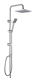 JOHO Edelstahl Duschsystem ohne Duscharmatur Chrom Duschset Überkopfbrauseset mit ABS Kopfbrause 20x20cm