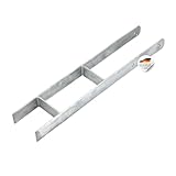 SunnyDeals H-Pfostenanker feuerverzinkt als Pfostenträger| H-Anker 91 x 600 mm |schwerer Betonanker für 9 x 9 cm Pfosten | haltbare Einschlaghülse