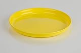 Teller Ø 18 cm Speiseteller für Camping, Picknick, Outdoor , aus Kunststoff, Mehrweggeschirr, Farbe gelb