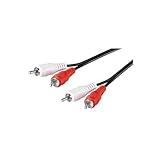 Goobay 50097 Stereo Cinchkabel 0,5m / 2x Cinch-Stecker auf 2x Cinchstecker / RCA Kabel Subwoofer Kabel für Blu Ray Verstärker HiFi Stereo / Cinch Kabel 0,5m / Schwarz