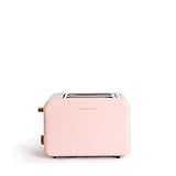 CREATE/TOAST RETRO/Toaster Pastellrosa / 6 Leistungsstufen, Krümelschublade, Thermostat, Auftauen, Aufwärmen, 2 breite Scheibenschlitze, 850W