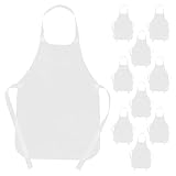 FUNOMOCYA 25 Stück Teiliges Weißes Kinderschürzen- Bastelschürzen für Vielseitige Malschürzen mit Einfachem An Ausziehen für Kindergarten Schule und Gruppenkreativprojekte