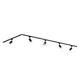 Focus III - 1-Phasen-Schienenbeleuchtung - GU10-300 cm - L-Form - 5 Spots - Schienensystem - Schwarz