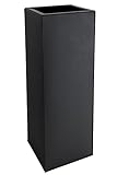 VIVANNO Pflanzkübel Blumenkübel Zink Metall Anthrazit Block 100 mit Bewässerungssystem
